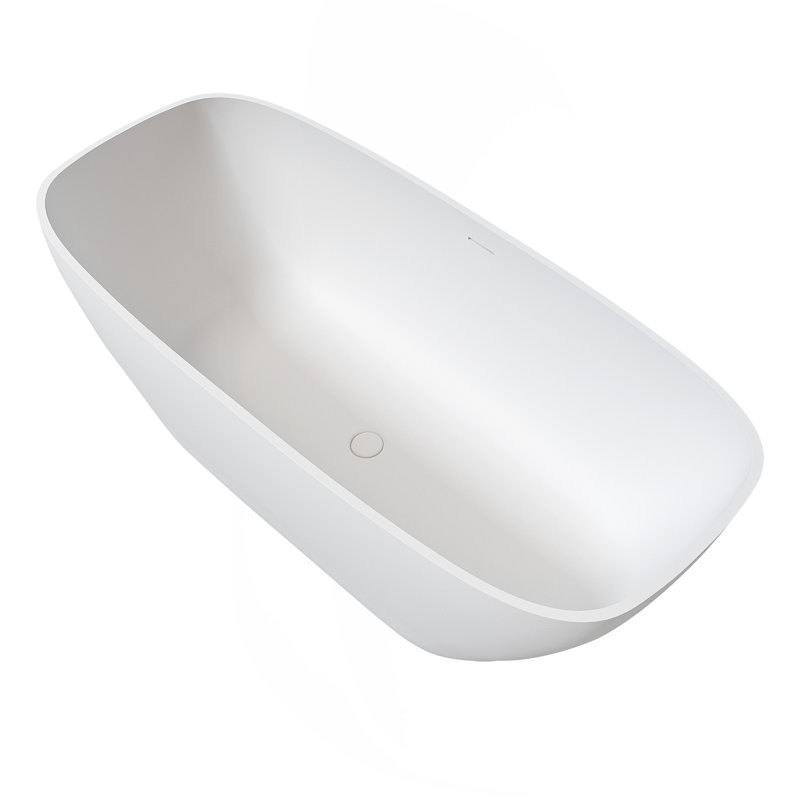 67" Solid Surface Soaking Bathtub