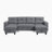 Neroni 102" Modern & Contemporary Square Arms Boucle Sectional with 2 Chaises - Boucle Sectional, Integrated Pull-Out Sleeper, Dual Hidden Storage-759244855