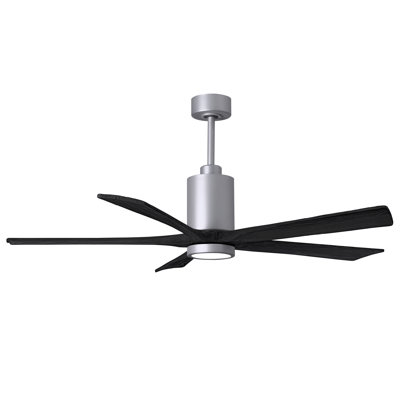 Ventilateur de plafond standard à DEL à 5 pales 60 "avec télécommande et ensemble d'éclairage inclus Patricia