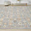 Tapis d'intérieur Bertradis bleu/multicolore à motif floral vintage performant-903791649