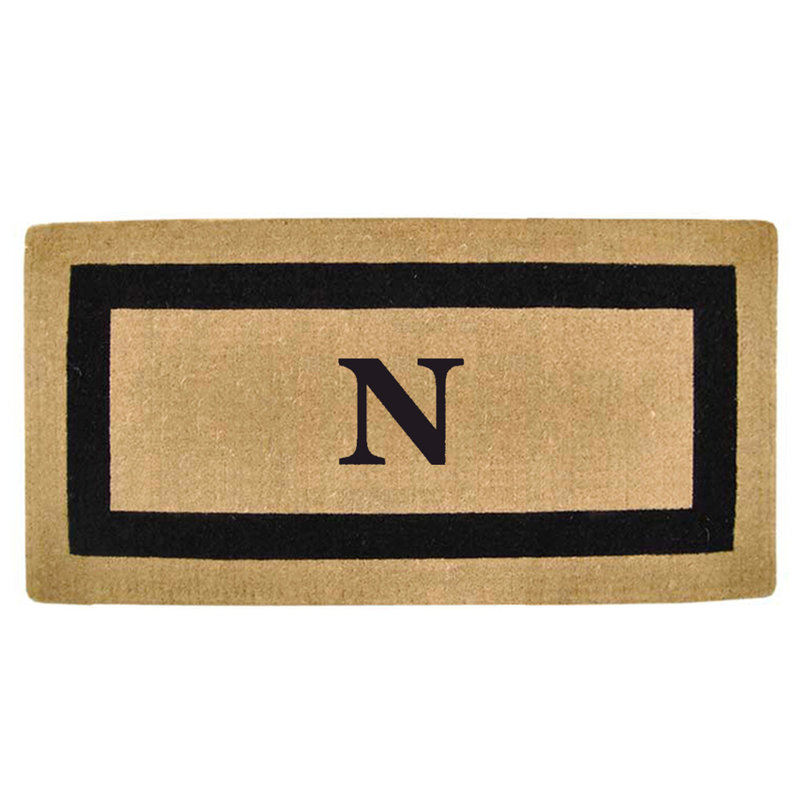 Tapis de porte antidérapant pour l'extérieur, L 24 po x L 57 po, Noir, N