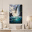 " Waterfall and Turquoise Ocean Underwater " Painting-1967225002