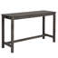 Ensemble de table de bar 4 pièces avec prise de courant, ensemble de table de bar avec chaises, table de bar avec tabourets, table de canapé avec 3 tabourets rembourrés, pour le salon, la salle à manger, brun-308880345