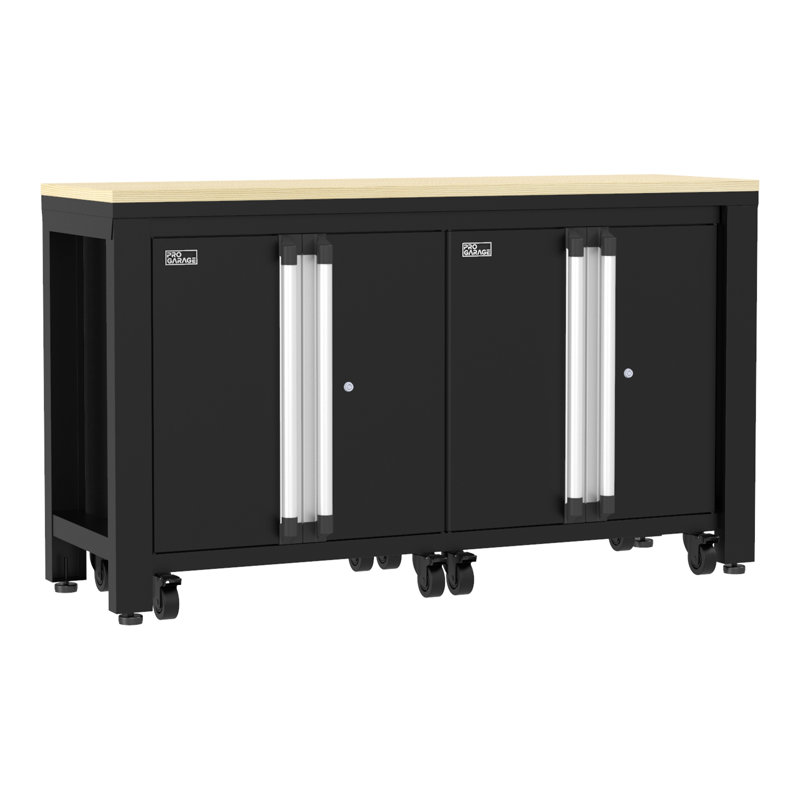 ProGarage 3 Piece Cabinet & Workbench Table Set