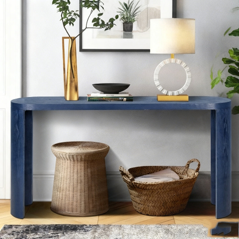 60'' Thick Top Entryway Table, Navy Blue