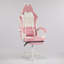 Chaise de jeu mignonne avec oreilles de chat, accessoires de sonnerie et soutien lombaire, chaise d'ordinateur ergonomique pour fille avec repose-pieds et accoudoirs rembourrés-1058511899