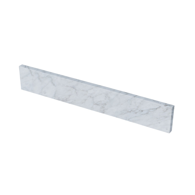 31 In. W  Backsplash, Natural Carrara Marble