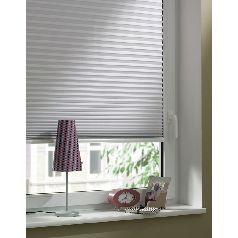 Blackout Pleated Shade, 70cm W x 130cm L, White