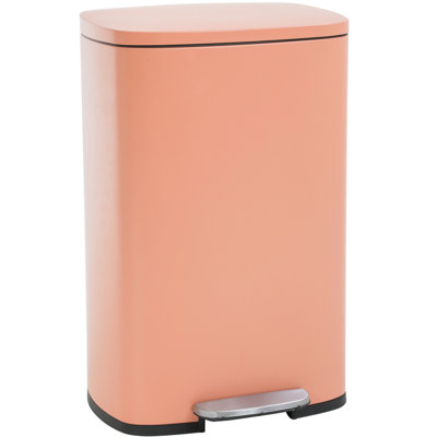 Poubelle à pédale en acier inoxydable 13 gallons, poubelle de cuisine avec couvercle à fermeture en douceur, poubelle résistante aux odeurs pour la cuisine, la chambre à coucher et la salle de bain