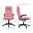 High Back Vibration Massage Office Chair with 6 Vibration Points, Heated Reclining with Remote-306155332-318800399