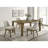 Brown Oak Rectangular Dining Table