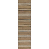Jute / Sisal Striped Area Rug in Brown