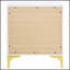 Table de chevet 2 tiroirs Lush White and Gold, espace de rangement spacieux pour les chambres modernes et élégantes