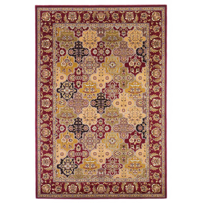 Tapis rouge à motif floral Trond