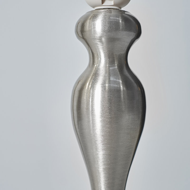 Goodfellow Metal Table Lamp, Brushed Chrome, Brushed Chrome, Brushed Chrome