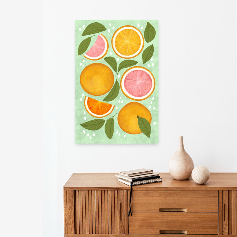 Art mural d'été frais et zestes, H 24 po x l 16 po