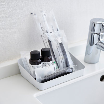 Yamazaki Home Vanity Tray, Steel, Sloped