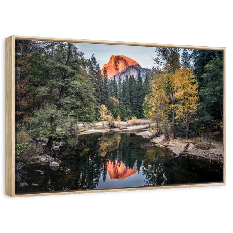 Yosemite Glassy Creek, Cadre flottant en bois naturel, 37 po x 25 po