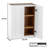White Solid Wood Double Door Wall Cabinet with 3 Adjustable Shelves for Versatile Kitchen and Bathroom Storage-682087469-682087447