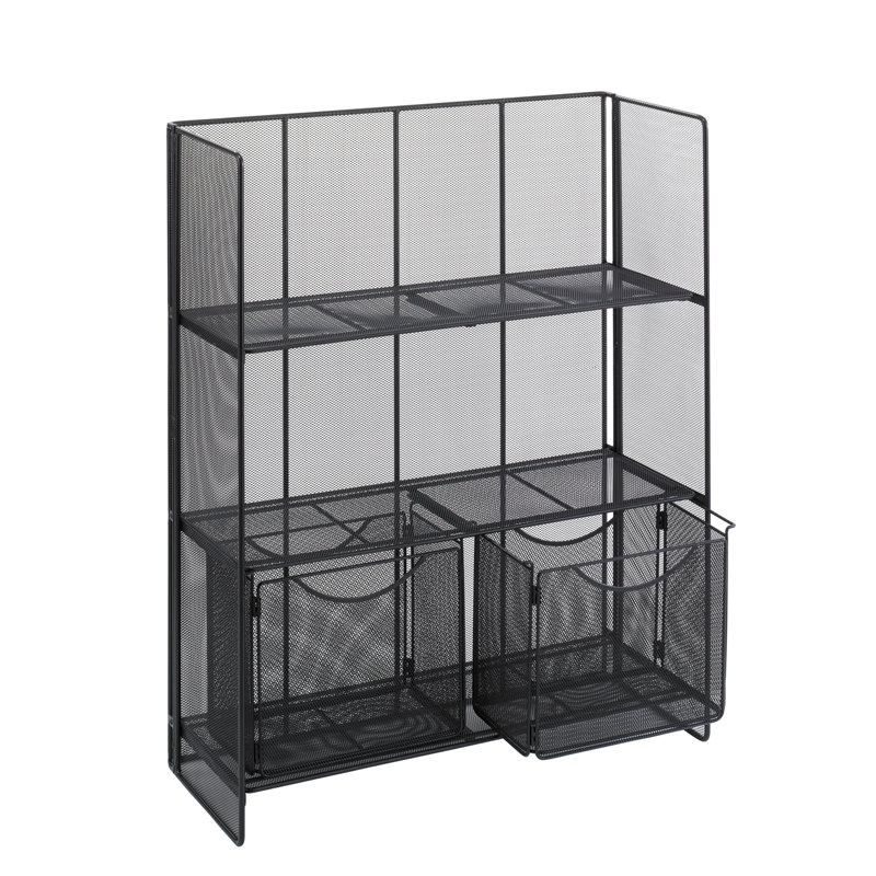  Onyx 79cm 3 Shelves Unit with 2 Storage Bins
