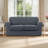 3 Piece Stretch Jacquard Couch Cover, Sofa Slipcover for 2 Cushion Couch, Machine Washable Furniture Protector(Loveseat, Gray)-1232154916