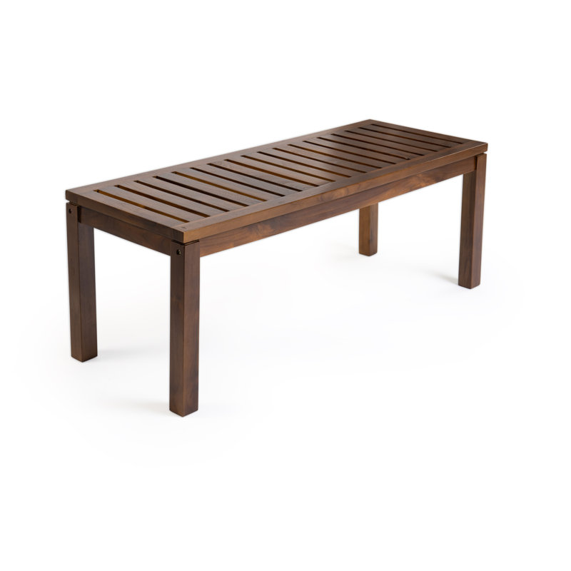 Burke Solid Wood Teak Outdoor Bench