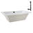 66'' x 34'' Acrylic Soaking Drop-In Bathtub, Drain Included-97544389
