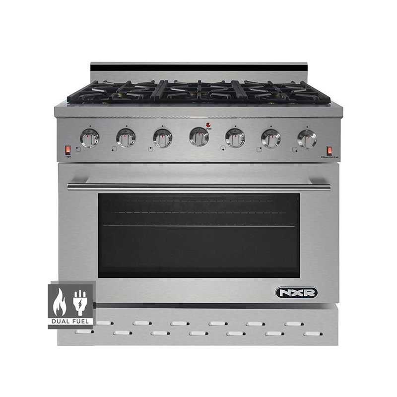 NXR Professional 36" 5.5 Cubic Feet Dual Fuel Freestanding Convection Range