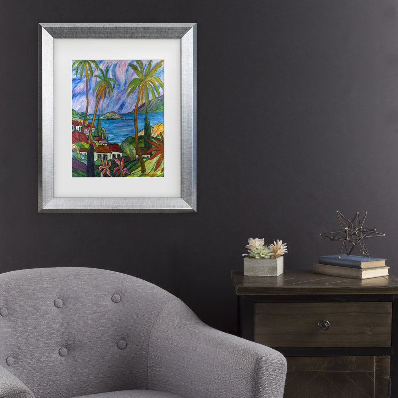 Manoir Shadian «Tropical Paradise», art encadré mat, Argent, H 23,5 po x l 19,5 po x P 0,75 po