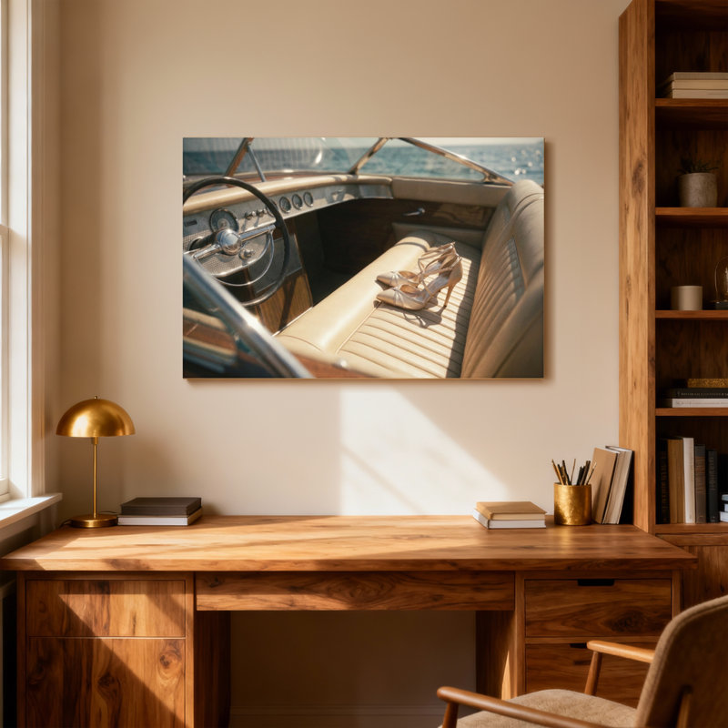Intérieur de bateau tendance avec chaussures élégantes