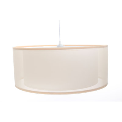 Jinessa 1 - Light White Drum Pendant