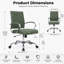 Fauteuil de conférence en cuir à dossier moyen Benmar à hauteur réglable, pivotant et inclinable (ensemble de 8)-130646512-130646518