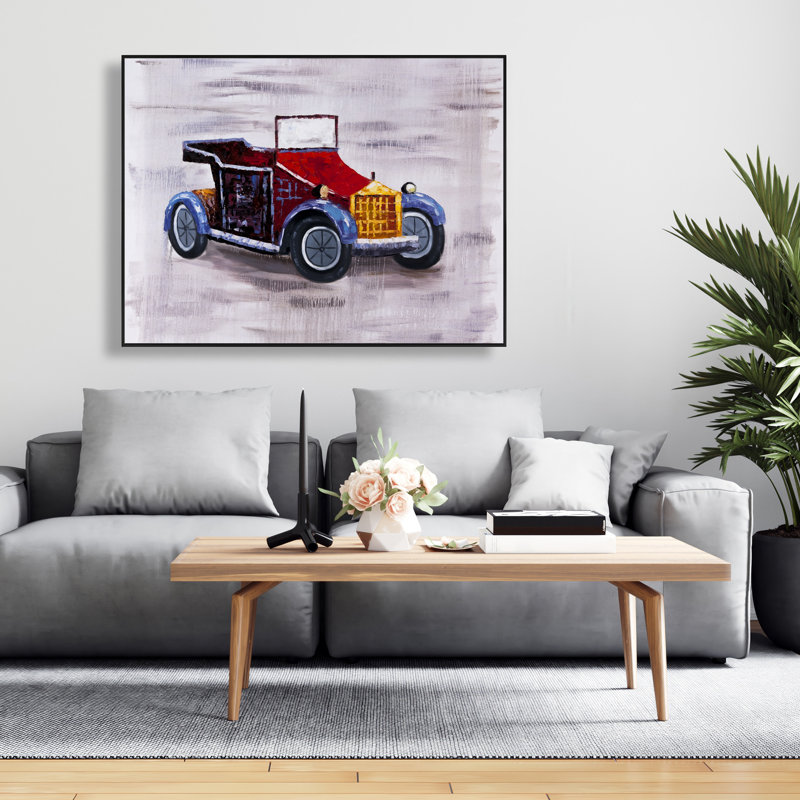 Voiture-jouet rétro - Toile encadrée | Art de transport