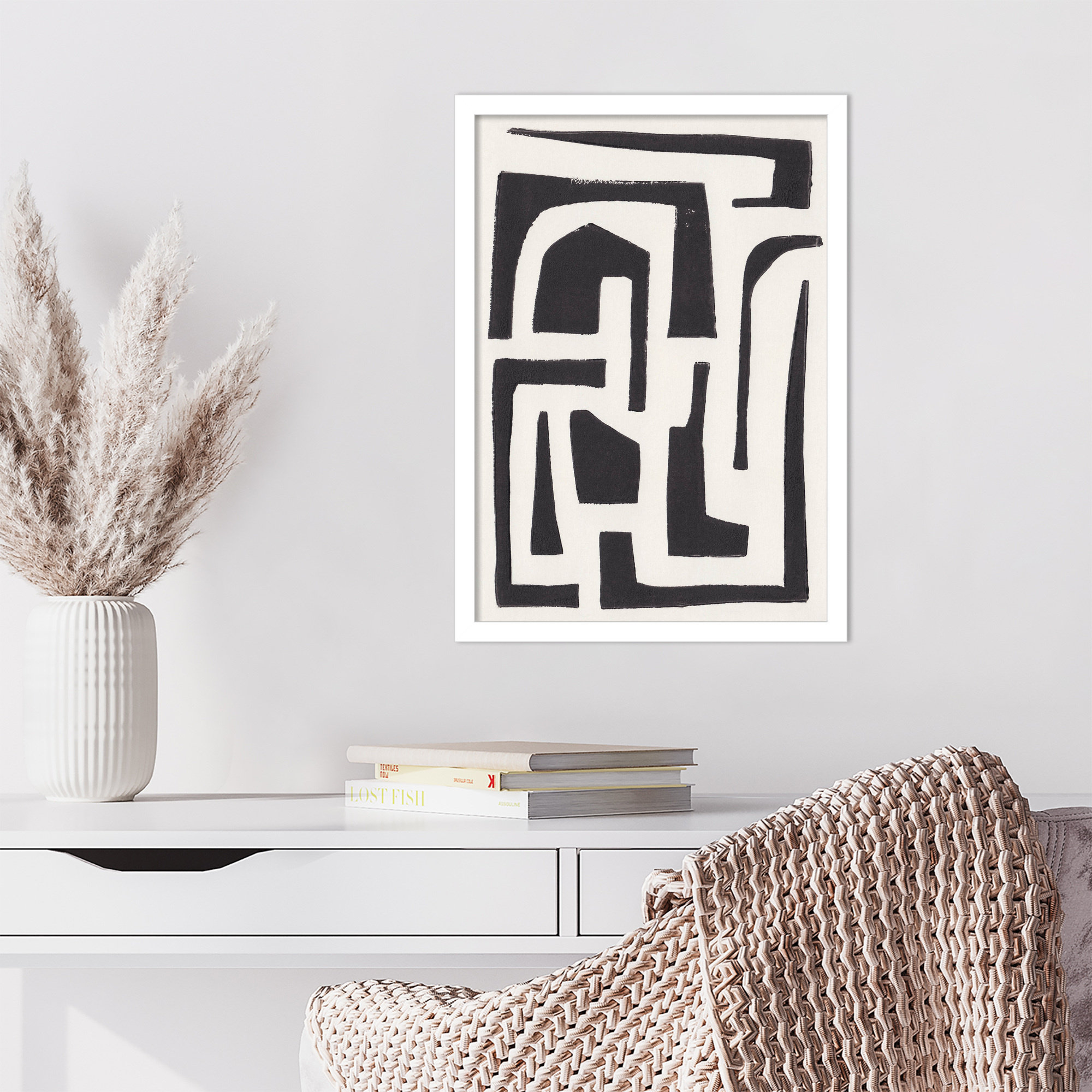 Neighborhood by Alisa Galitsyna, White, 21" H x 15" W x 1" D