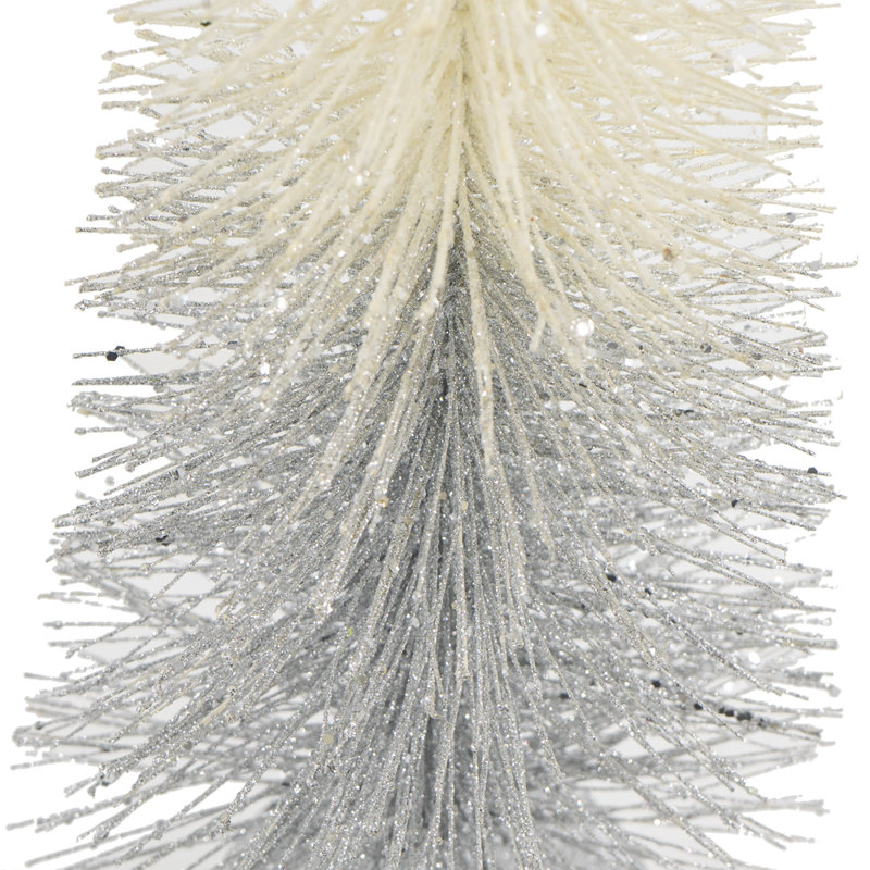 Ombre BB Tree - Set of 2 - 7.5" x 7.5" x 23.6" - White/Silver