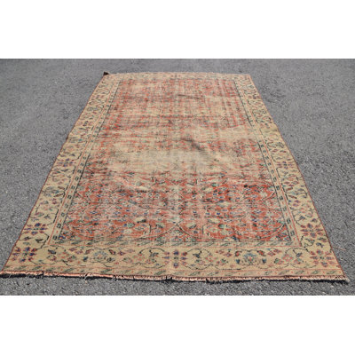 Grand tapis kurde vintage fait à la main, idéal pour les espaces de salle à manger et de salon