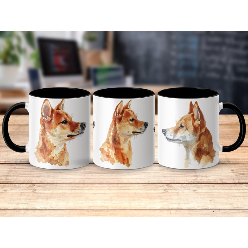 Ceramic Coffee Mug, Black, 3