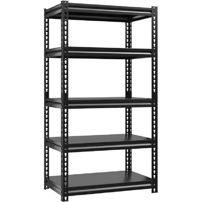 Hiwot 2500 lbs 5 Tier Garage Shelves Heavy Duty Storage Shelves for Garage Metal Shelf Rack with Adjustable Shelves Metal Rack