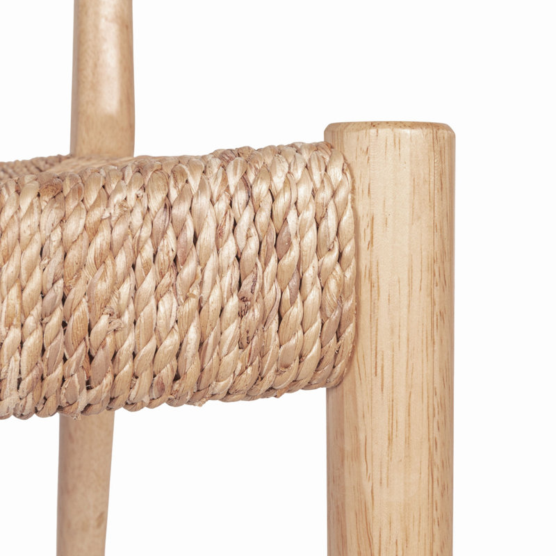 Seagrove Woven Water Hyacinth and Rubberwood Chair