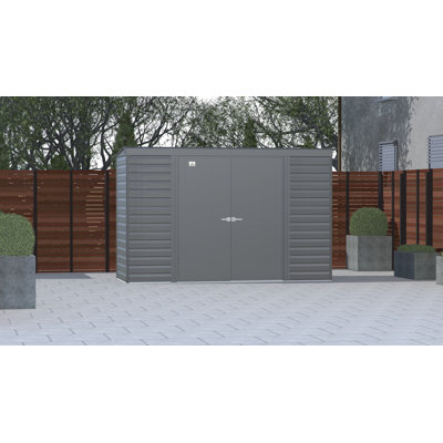 10 ft. W x 4 ft. D Steel Horizontal Storage Shed
