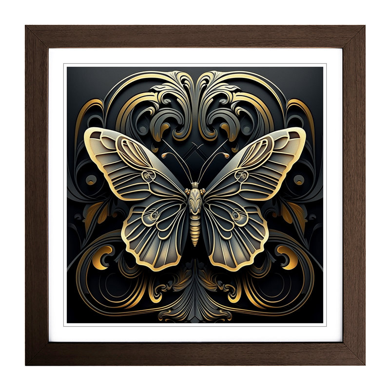 Single Picture Frame Print on Wood, Walnut