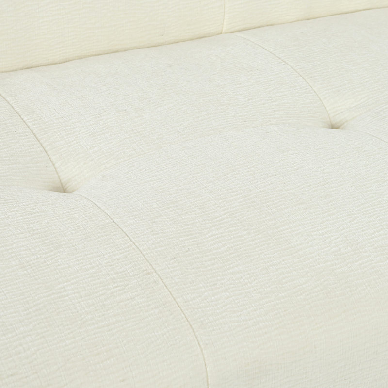 Chenille 3 places avec coussins, conception en mousse complète, profondeur d'assise de 23,6 po, idéal pour les soirées de détente, mousse, confort seul