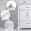 Meuble-lavabo 48 po blanc, armoire de rangement abondante - 4 portes à fermeture douce et 4 tiroirs (à l'exception du lavabo en céramique)