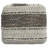 Grady 18"W Wool and Cotton Handloom Woven Contemporary Square Pouf with Polystyrene Filling-1802372704