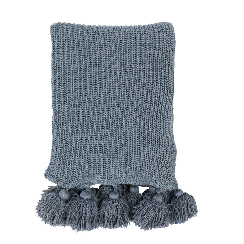 Jeté 100% coton Dorothy, Bleu
