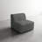 Berlare Upholstered Compression Gray Corduroy Modular Singler Armless Accent Chair – Fully Compressed, No Assembly Required-1798554507