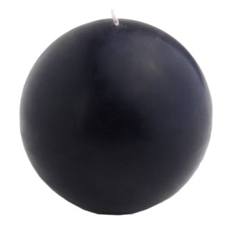 Unscented Novelty Candle, Black, 4" Diameter, Set of 2