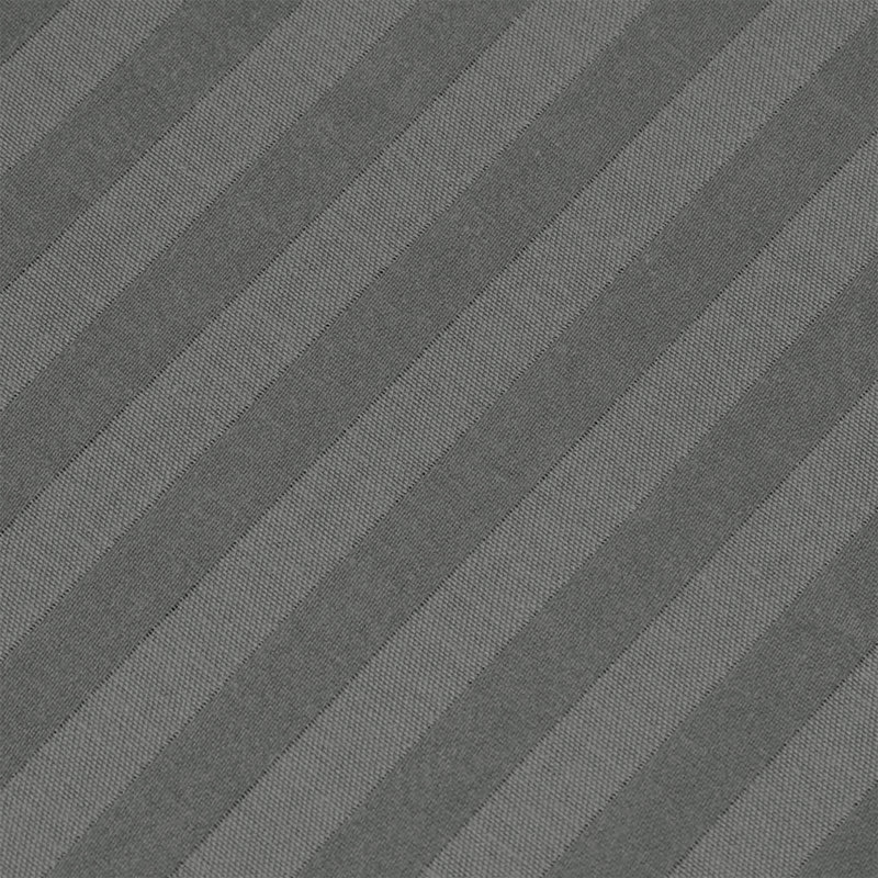 Microfiber Striped Fitted Sheet, Charcoal, Single (3')