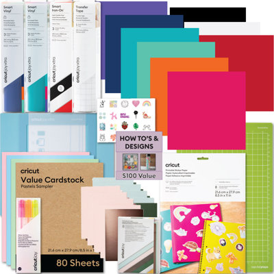 Cricut Ultimate All-in-one Vinyl Rolls, Materials & Accessories Bundle For Joy Xtra