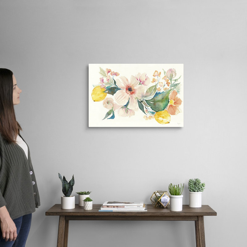 Reproduction d’art sur toile, "Citrus Summer II" par Kristy Rice, H 16 po x l 24 po x P 1,25 po, Toile tendue